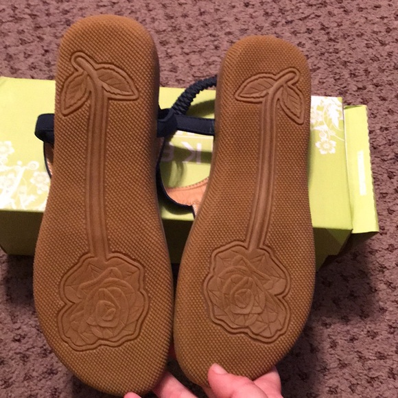 Comfort slip on navy sandals - Picture 3 of 4